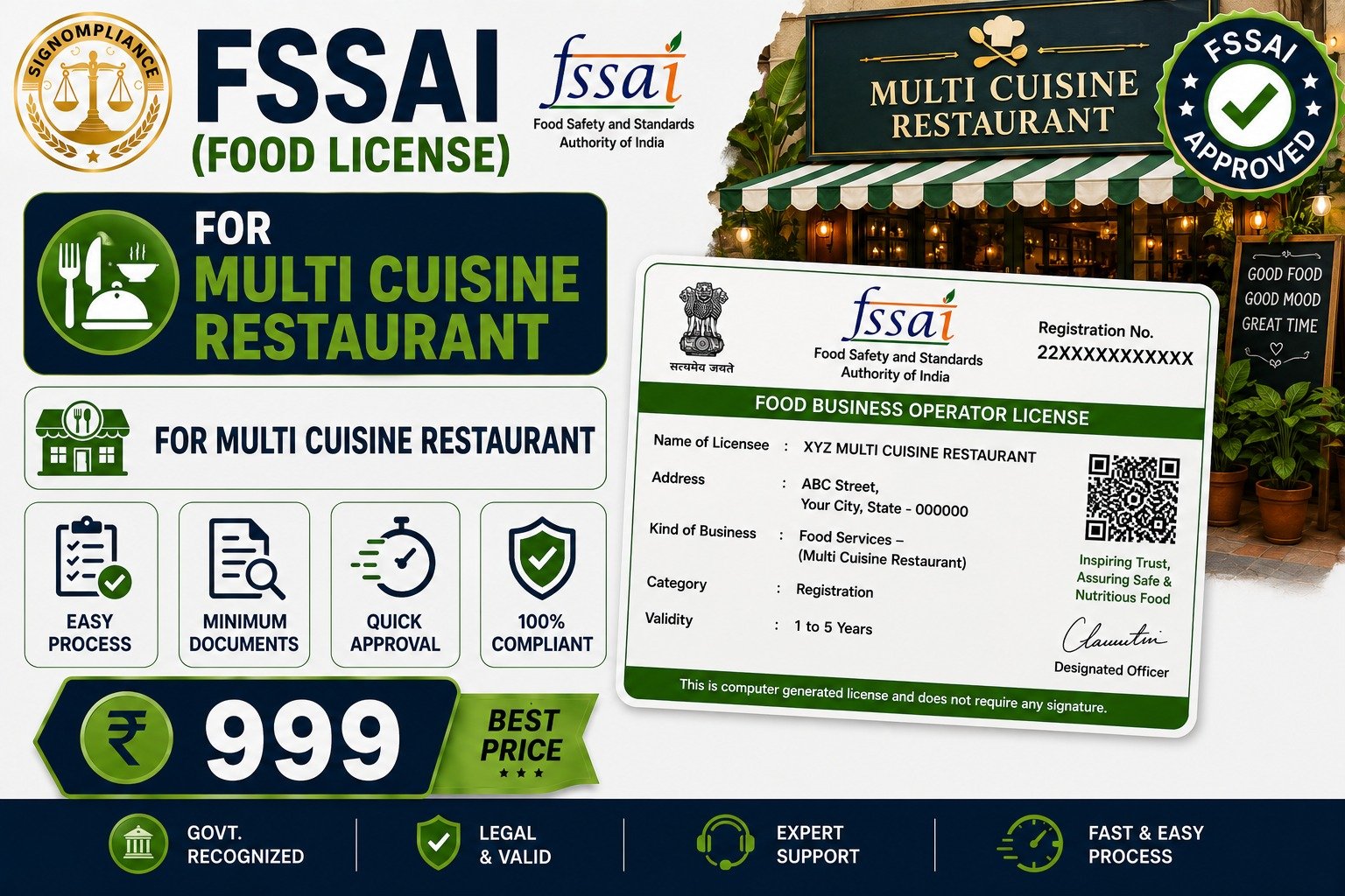 For Multi Cuisine Restaurants